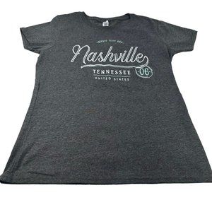 Delta Women's Size Small Tee Shirt Nashville Short Sleeve Gray Preowned